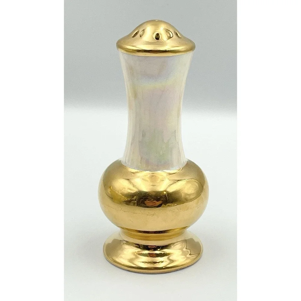 Vintage 1950s Lefton Lusterware Gold Salt And‎ Pepper Shaker Single Replacement